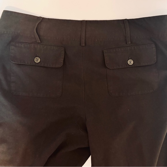 Michael Kors Women's Dark Brown Bottom Cuff Capris Cropped Stretch Size 14P - Picture 4 of 16